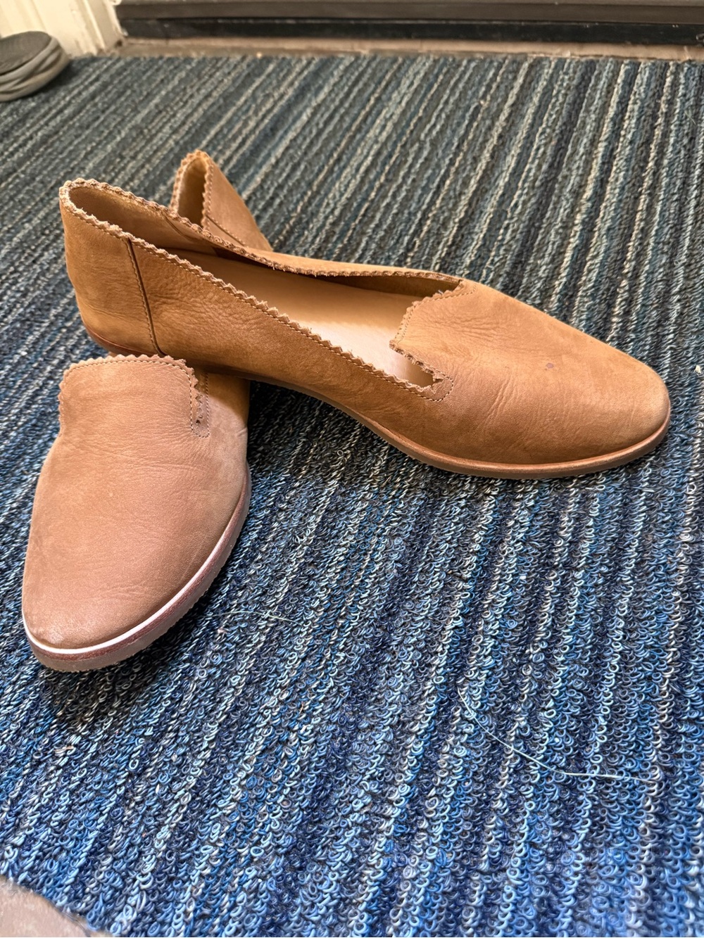 Women's UGG Tan Leather Slip-On Loafers